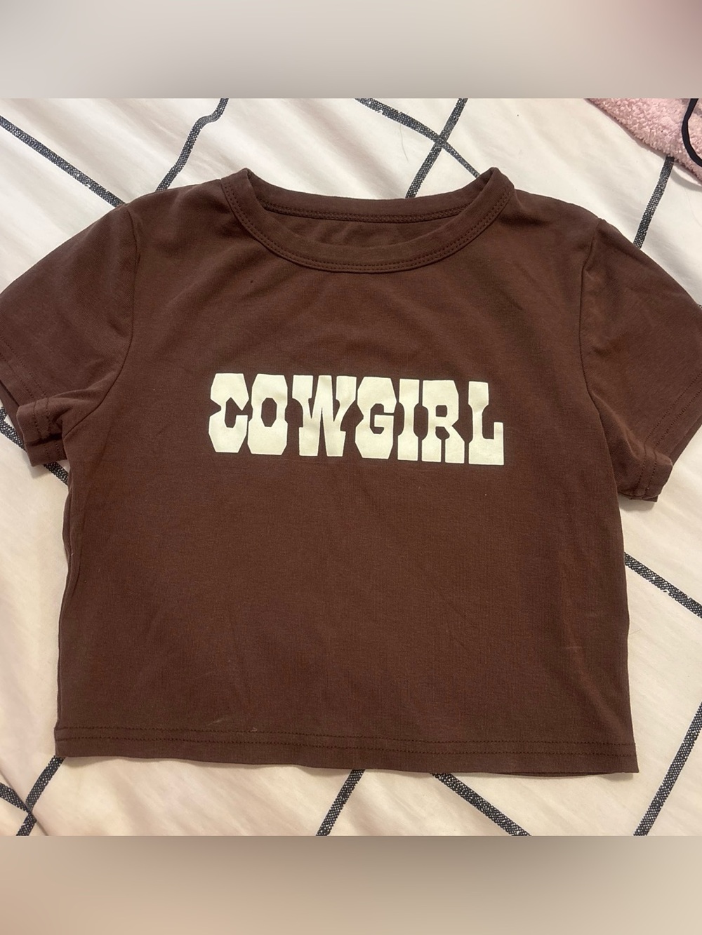 Cowgirl Graphic cropped Tee - Brown